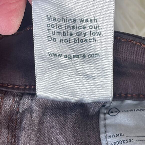 AG Adriano Goldschmied The Stilt Cigarette Leg Brown Pants Sz 29 - Picture 11 of 12